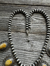 Load image into Gallery viewer, Sunshine Reeves 925 Sterling Silver Bumblebee Jasper Pearls Necklace Navajo