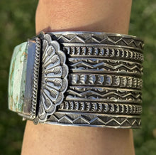 Load image into Gallery viewer, Sunshine Reeves Navajo Native Sterling Silver Green Turquoise Cuff Bracelet Gift