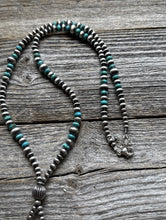 Load image into Gallery viewer, Jacla Sterling Silver Multi Graduated Turquoise Pearls Bead Necklace 24 inch