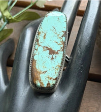 Load image into Gallery viewer, Navajo Native Sterling Silver Number 8 Turquoise Adjustable Ring Leslie Nez Gift