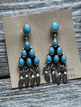 Load image into Gallery viewer, Native American Sterling Silver Turquoise Earrings Geneva