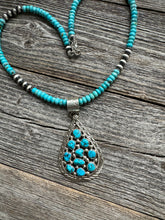 Load image into Gallery viewer, Navajo sterling silver turquoise necklace pendant