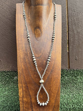 Load image into Gallery viewer, Jacla Sterling Silver Multi Graduated Pearls Bead Necklace 24 inch
