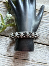 Load image into Gallery viewer, Navajo Native American Sterling Silver Star Stacker Cuff Bracelet H Happy Piasso