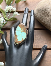 Load image into Gallery viewer, Navajo Native Sterling Silver Number 8 Turquoise Adjustable Ring Leslie Nez Gift