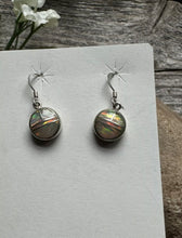 Load image into Gallery viewer, Navajo 925 Sterling Silver Opal Inlay Earrings