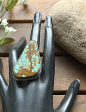 Load image into Gallery viewer, Navajo Native Sterling Silver Number 8 Turquoise Adjustable Ring Leslie Nez Gift