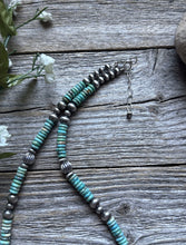 Load image into Gallery viewer, Southwestern Sterling Silver Blue Turquoise W Pearls Bead Necklace 18 inch Gift
