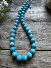 Load image into Gallery viewer, Sleeping Beauty Turquoise 925 Sterling Silver Nuggets Bead Necklace 18 inch Gift