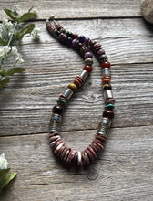 Load image into Gallery viewer, Tommy &amp; Rosita Singer T R Sterling Silver Purple Spiny Oyster Bead Necklace 20