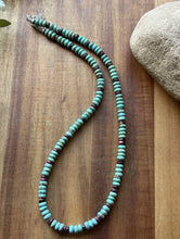 Load image into Gallery viewer, Sterling Silver Turquoise Purple Spiny Oyster Bead Necklace. 20 Inch