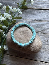 Load image into Gallery viewer, Turquoise Heishi 7 Inch Stretch Elastic Stretchy Bead Bracelet Gift