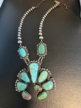 Load image into Gallery viewer, Navajo sterling silver royston naja necklace 22 inch