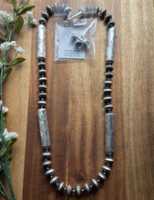 Load image into Gallery viewer, Southwestern Sterling Silver Saucer Bead Necklace. 28 inch. Gift