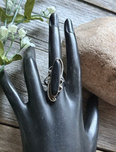 Load image into Gallery viewer, Vintage Pawn Navajo Sterling Silver Black Onyx Ring. Size 7.5