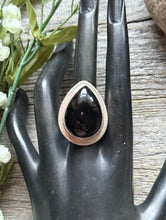 Load image into Gallery viewer, Vintage Pawn Navajo Sterling Silver Black Onyx Ring. Size 7.5 Jackson