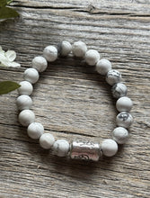 Load image into Gallery viewer, Kokopelli White Howlite 7 Inch Stretch Stretchy Elastic Bead Bracelet Gift