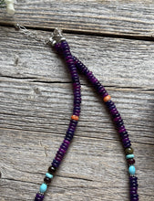 Load image into Gallery viewer, Dyed Sugilite Multi Stone Color Sterling Silver Bead Necklace. 18 inch Gift