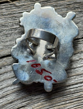 Load image into Gallery viewer, Native American Sterling Silver Turquoise Cluster Ring. Size 8.5 Geneva