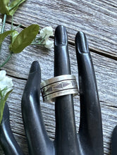 Load image into Gallery viewer, Mens Navajo 925 Sterling Silver Stamped Band Ring. Size 13.5 Handmade. RE
