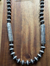 Load image into Gallery viewer, Southwestern Sterling Silver Saucer Bead Necklace. 28 inch. Gift