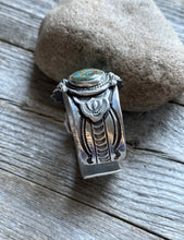 Load image into Gallery viewer, Navajo Native Sterling Silver Kingman Turquoise Cuff Bracelet J Nelson