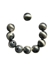Load image into Gallery viewer, 925 Sterling Silver “Navajo Style” 10mm Pearl Seamless Loose Beads Lot of 10