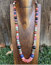 Load image into Gallery viewer, Tommy &amp; Rosita Singer T R Sterling Silver Red Spiny Oyster Bead Necklace 28”