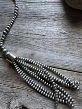 Load image into Gallery viewer, Southwestern Sterling Silver Lariat Y Pearls Tassel Bead Necklace 30 Inch