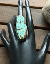 Load image into Gallery viewer, Navajo Native Sterling Silver Number 8 Turquoise Adjustable Ring Leslie Nez Gift
