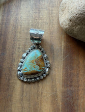 Load image into Gallery viewer, Navajo Sterling Silver Number 8 Turquoise Handmade Pendant K Yazzie Gift