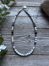 Load image into Gallery viewer, Tommy Rosita Singer T R Sterling Silver Multi Stone Choker Bead Necklace 15 Inch