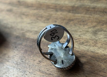 Load image into Gallery viewer, Native American Sterling Silver Sonoran Gold Turquoise Ring. Size 9 Adjustable E