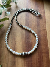 Load image into Gallery viewer, Sterling Silver Freshwater Pearl W Multi Bead Pearls Necklace. 18 Inch. Gift