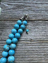Load image into Gallery viewer, Sleeping Beauty Turquoise 925 Sterling Silver Nuggets Bead Necklace 18 inch Gift