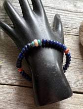 Load image into Gallery viewer, Lapis Multi Stone 6.5 Inch Stretch Elastic Stretchy Bead Bracelet Gift