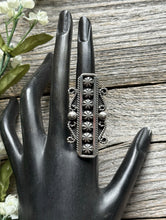 Load image into Gallery viewer, Navajo Native Sterling Silver Stamped Ring Size 7.5 Geneva