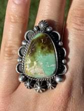 Load image into Gallery viewer, Native American Sterling Silver Royston Turquoise Ring Size 7.5 Mary Ellen