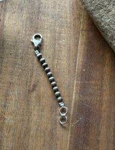Load image into Gallery viewer, Necklace Chain Extender Sterling Silver Pearls Bead 4mm 2 Inch Lobster Clasp