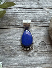 Load image into Gallery viewer, Native American Navajo Sterling Silver Lapis Pendant R Yazzie Gift