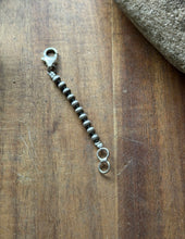 Load image into Gallery viewer, Necklace Chain Extender Sterling Silver Pearls Bead 4mm 2 Inch Lobster Clasp