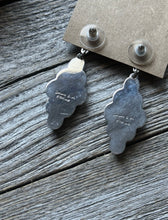 Load image into Gallery viewer, Navajo Native American Sterling Silver Black Onyx Cluster Earrings. Gift Geneva