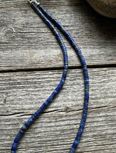 Load image into Gallery viewer, Southwestern 925 Sterling Silver Lapis Pearls Bead Necklace 18 Inch
