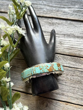 Load image into Gallery viewer, Navajo Native Sterling Silver Number 8 Turquoise Inlay Cuff Bracelet Steve F