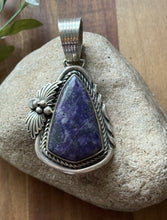 Load image into Gallery viewer, Native American Sterling Silver Purple Charoite Pendant. LC