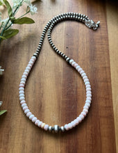 Load image into Gallery viewer, Sterling Silver Pink Conch W Multi Bead Pearls Necklace. 18 Inch. Gift