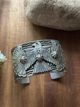 Load image into Gallery viewer, Sunshine Reeves Sterling Silver Thunderbird Cuff Bracelet Navajo Gift