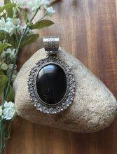 Load image into Gallery viewer, Native American Navajo Sterling Silver Black Onyx Pendant Etta Enditto Gift