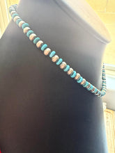 Load image into Gallery viewer, Sterling silver turquoise bead necklace 
18 inch
