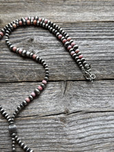 Load image into Gallery viewer, Jacla Sterling Silver Multi Graduated Pink Conch Pearls Bead Necklace 24 inch